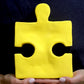 Soft Yellow Serenity: Handcrafted Ceramic Puzzle Sculpture